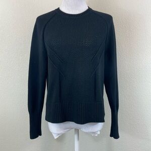 Athleta black knit wool sweater size small